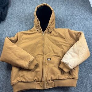 DICKIES Kids Workwear Hooded interior Quilted insulation Camel color size: XL